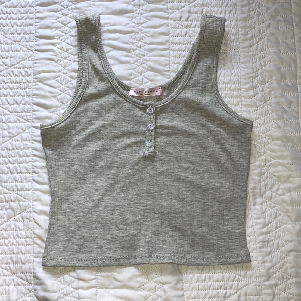 Blue Blush Rib Tank